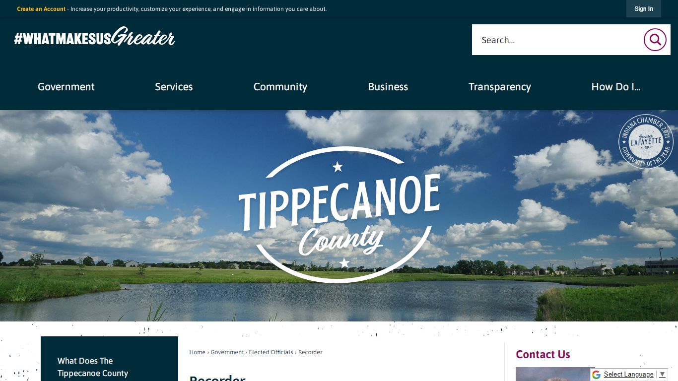 Recorder | Tippecanoe County, IN - Indiana